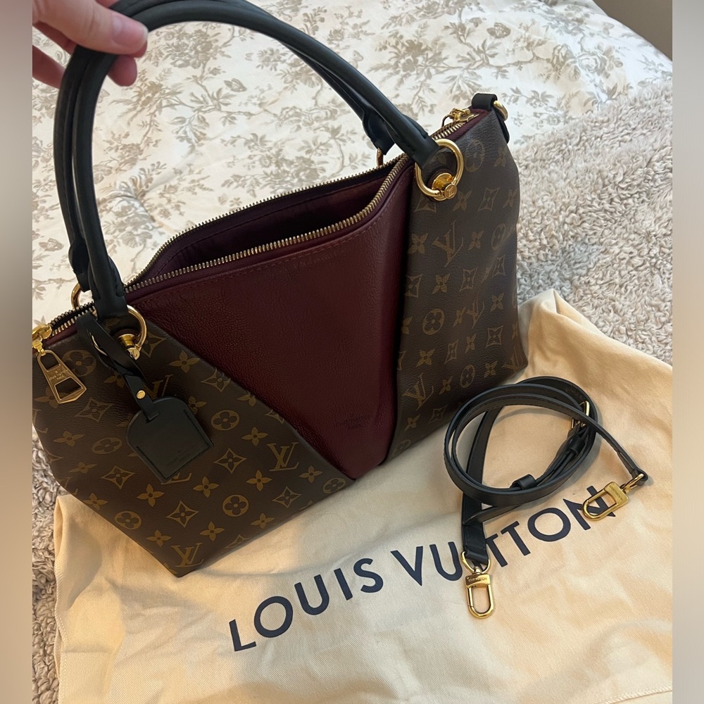 Louis Vuitton Burgundy and Brown Monogram Shoulder Bag